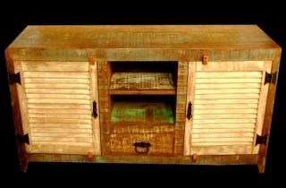 Ampliar imagem: RACK DE MADEIRA DE DEMOLIÇÃO R004